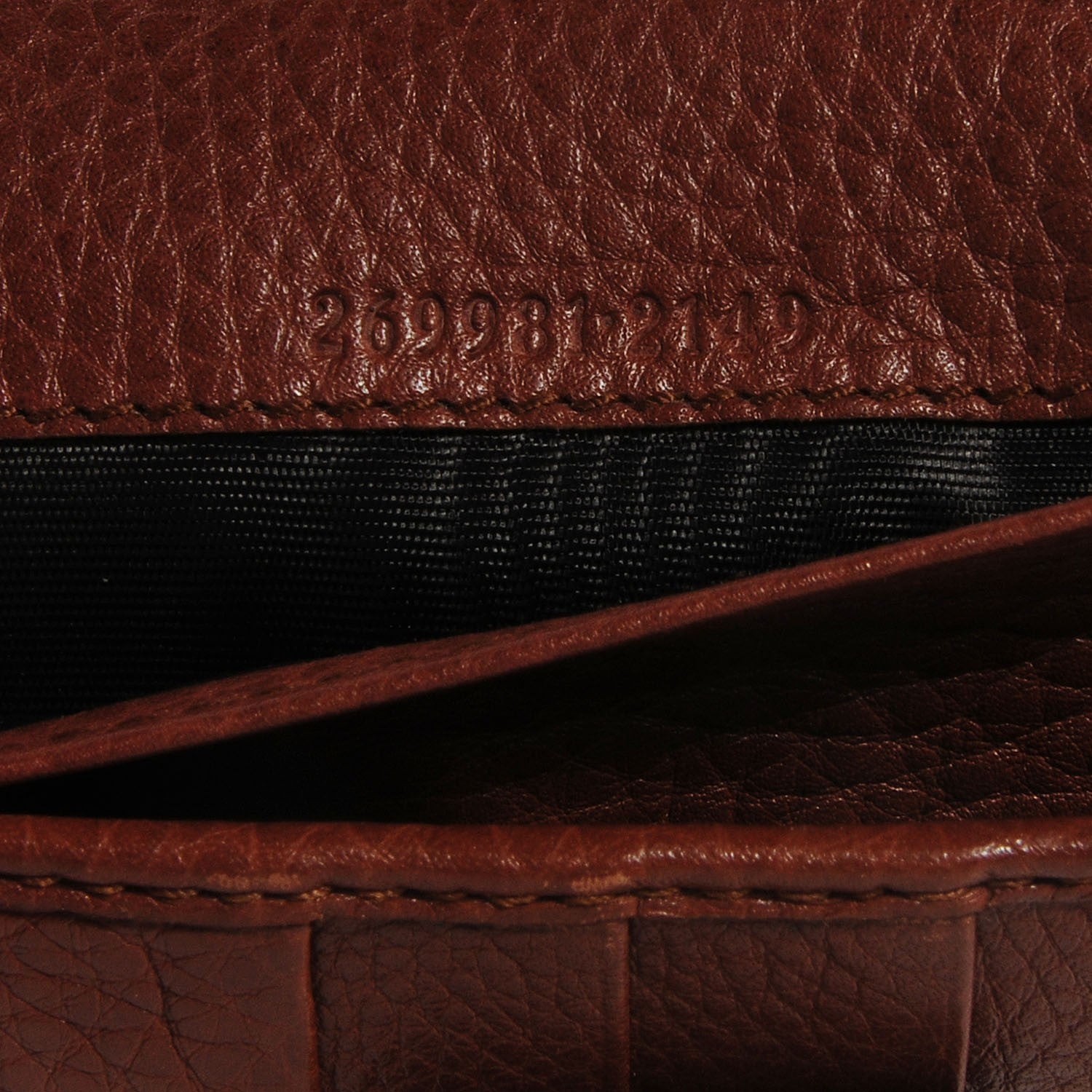 Gucci Monogram Cellarius Calfskin Bella Continental Wallet Beige Ebony Cuir 8 of 8