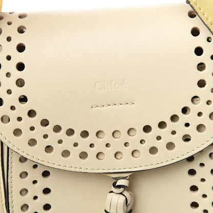 Chloe Calfskin Perforated Mini Hudson Shoulder Bag White 10 of 10