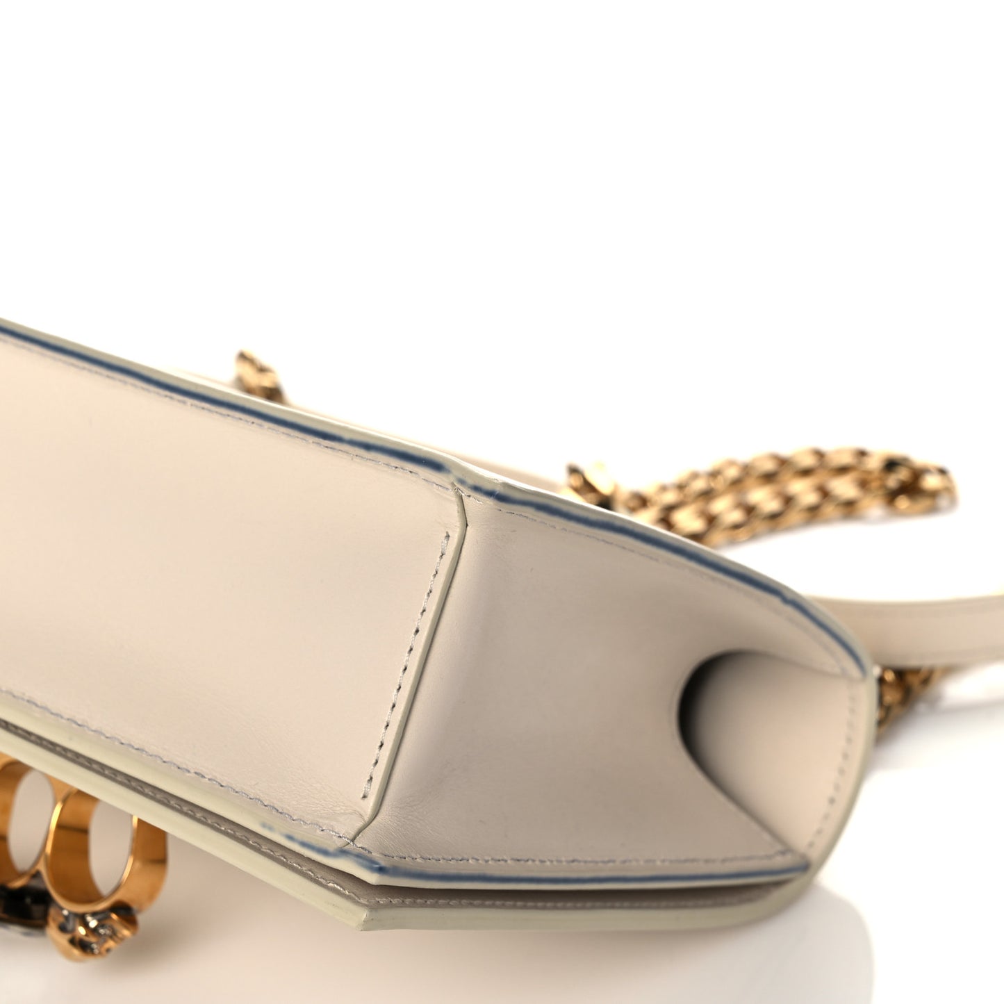 Calfskin Knuckle Shoulder Bag Off White