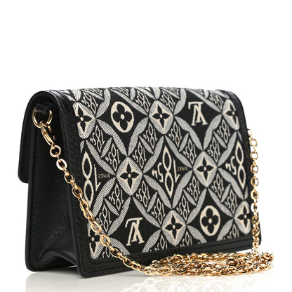Louis Vuitton Jacquard Since 1854 Dauphine Chain Wallet Grey 3 of 9