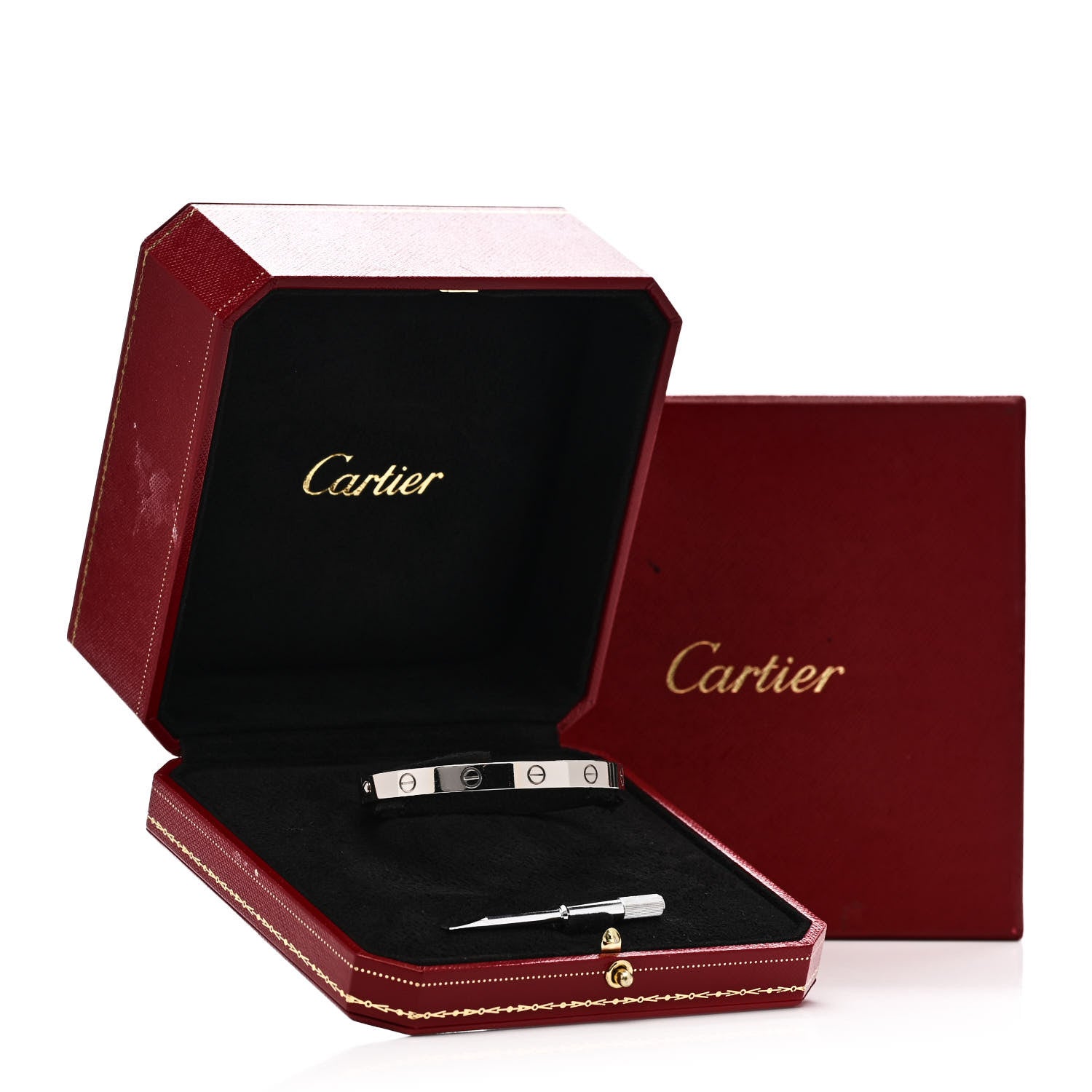 Cartier 18K White Gold LOVE Bracelet 17 9 of 9