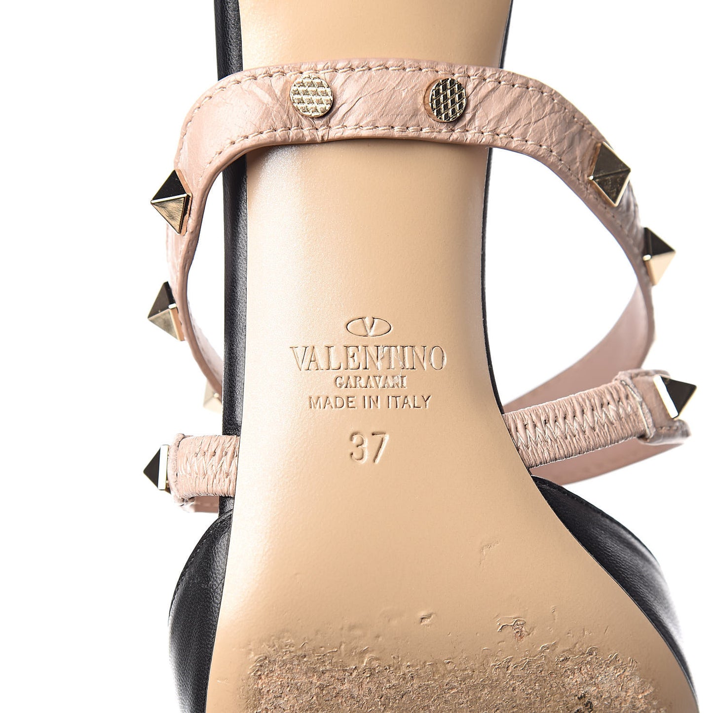 Nappa Rockstud Criss Cross 55mm Mules 37 Black Poudre
