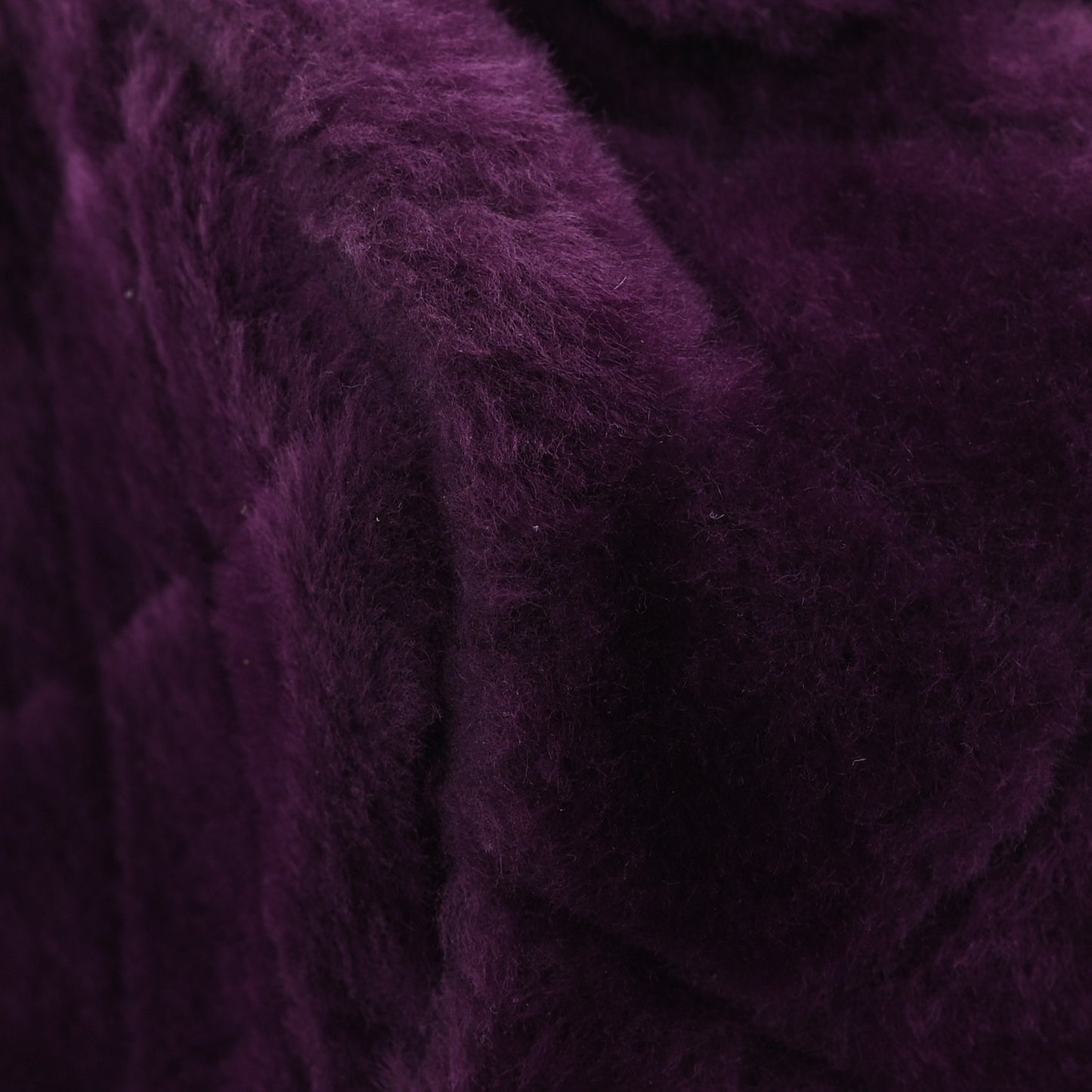 Shearling Lambskin Quilted Small Vanity Case Purple