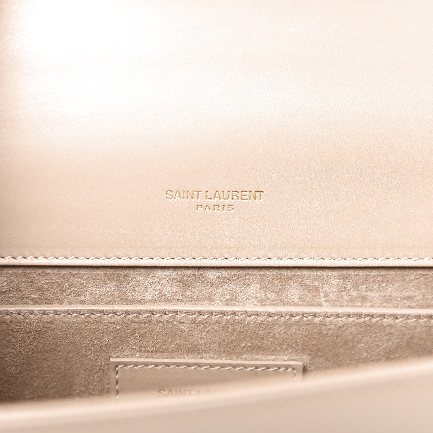 Saint Laurent Smooth Calfskin Medium Classic Monogram Kate Tassel Satchel Dark Beige 9 of 10
