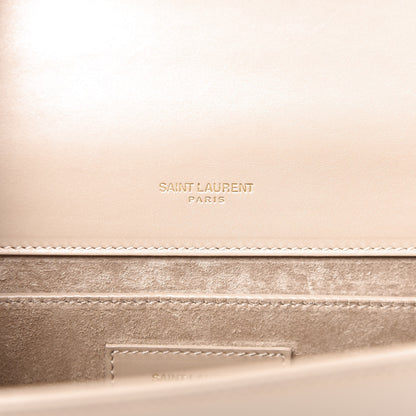 Saint Laurent Smooth Calfskin Medium Classic Monogram Kate Tassel Satchel Dark Beige 9 of 10