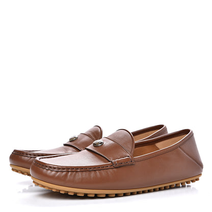 Gucci Nappa Mens GG Driver Loafers 8 Cuir 3 of 10