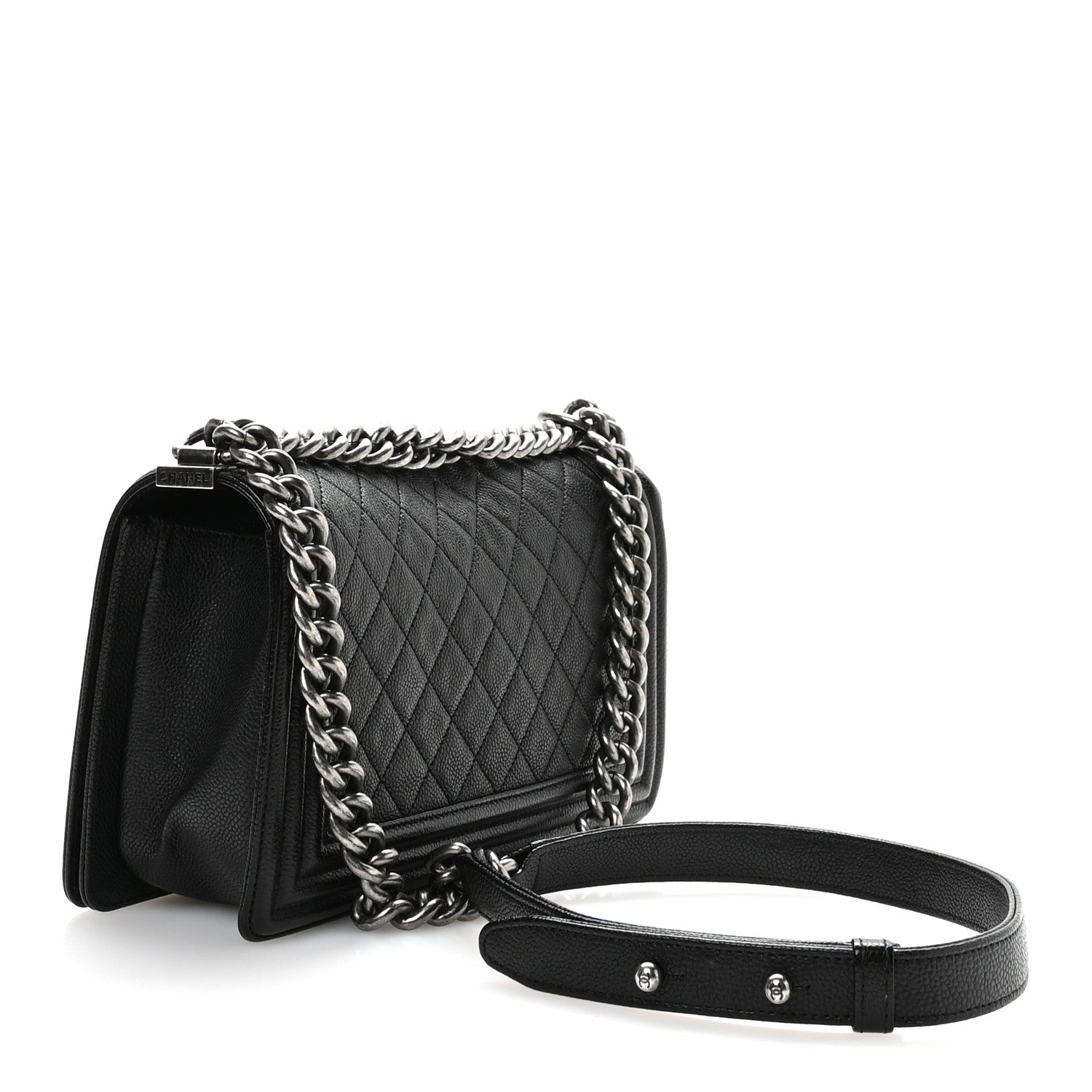 Chanel Caviar Quilted Medium Boy Flap Black 3 of 10