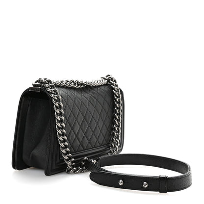 Chanel Caviar Quilted Medium Boy Flap Black 3 of 10