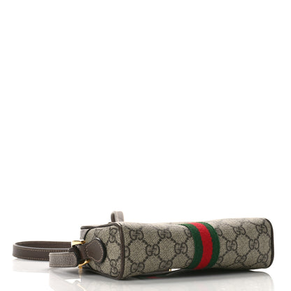 Gucci GG Supreme Monogram Web Mini Ophidia Shoulder Bag Brown 4 of 10