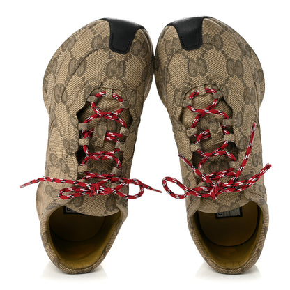 Gucci Ultralight Plume Calfskin Monogram Printed Mens Gucci Run Sneakers 6.5 Beige Ebony 2 of 10