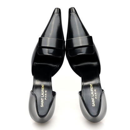 Saint Laurent Patent Calfskin Dorsay 110 Pumps 38.5 Black 2 of 8