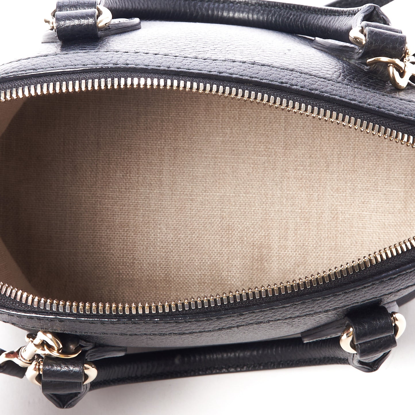 Dollar Calfskin Small GG Charm Dome Bag Black