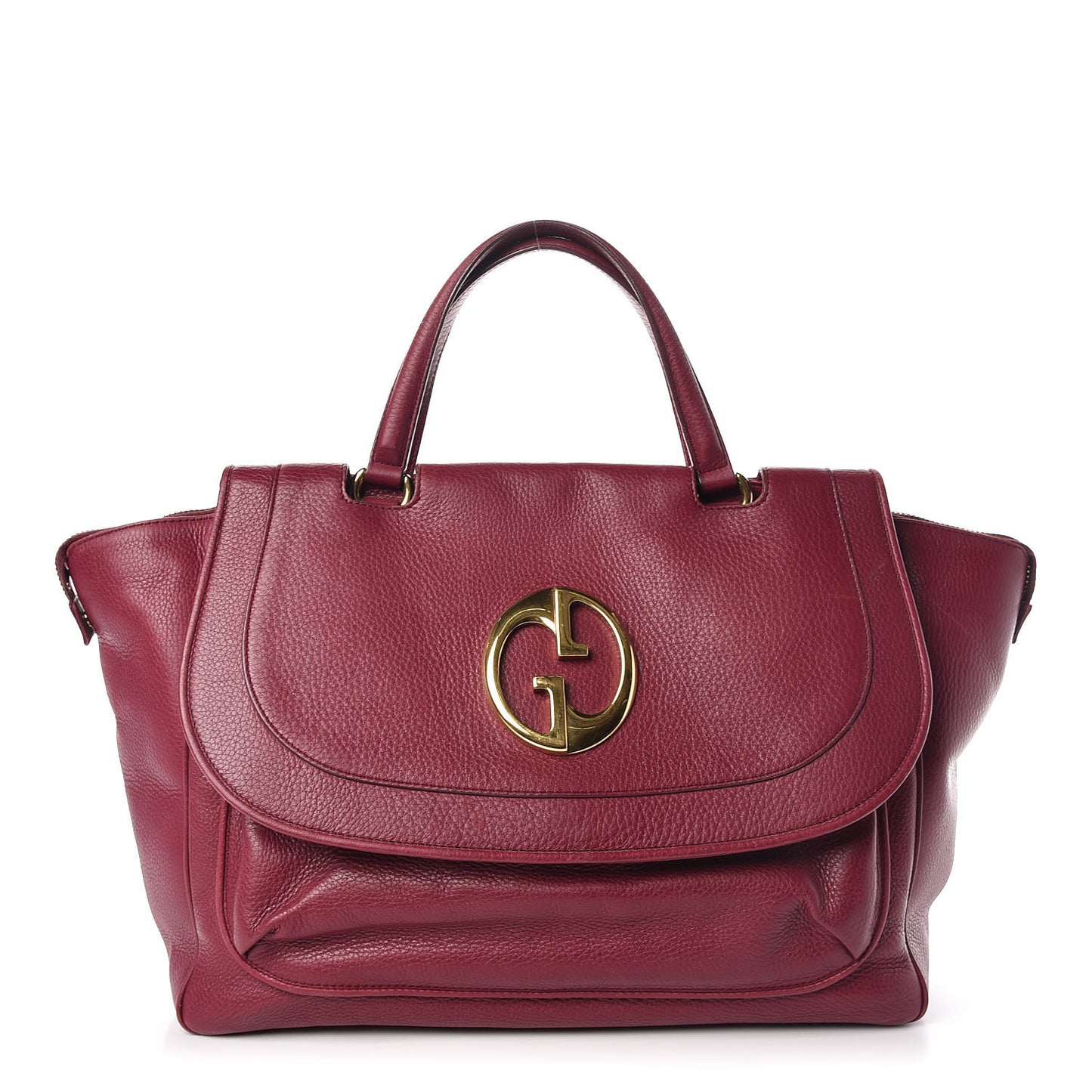 Cellarius Calfskin Medium 1973 Top Handle Satchel Cherry Gloss