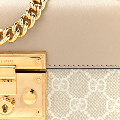 Gucci GG Supreme Monogram Calfskin Mini Padlock Shoulder Bag Beige Mystic White Oatmeal 8 of 11
