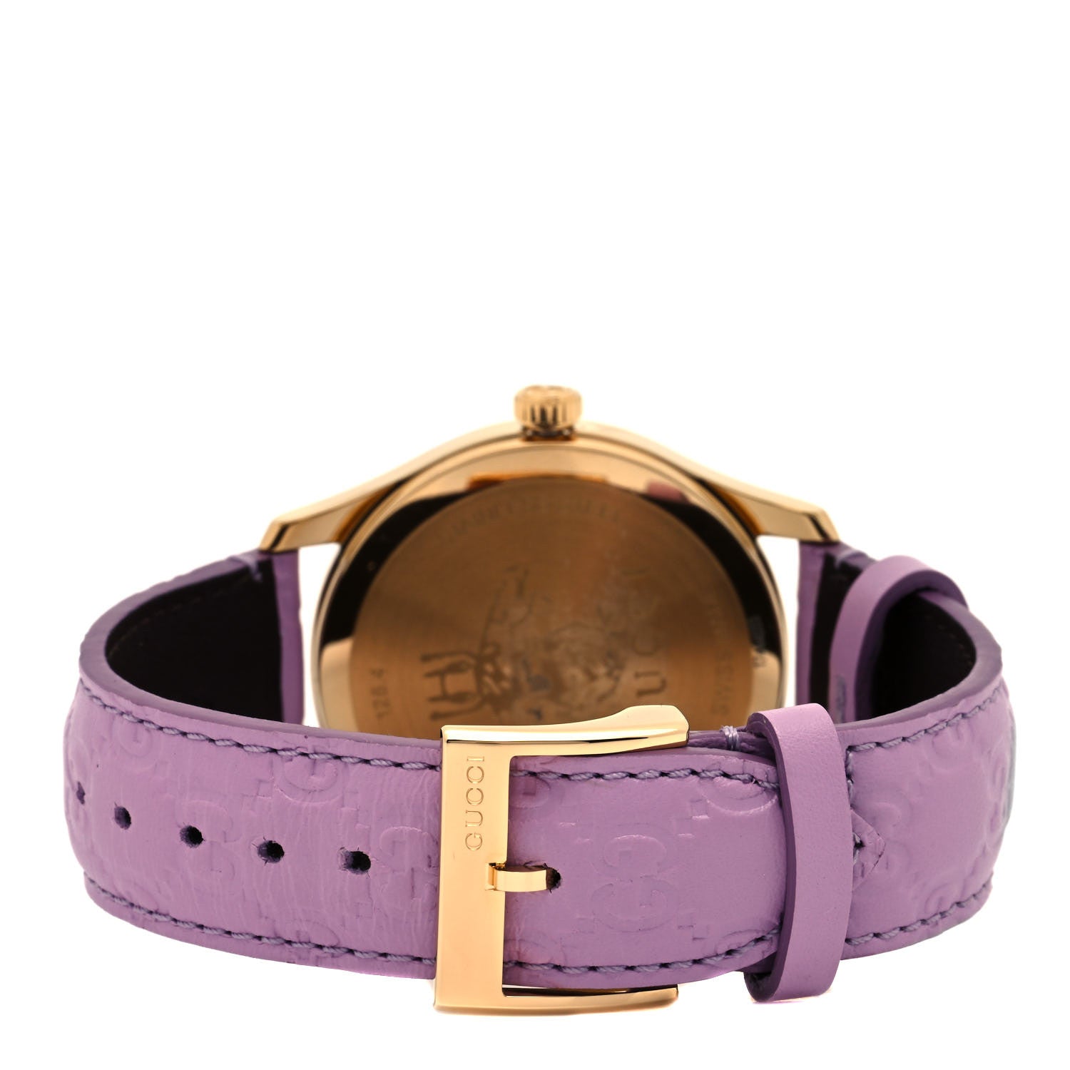 Gucci Stainless Steel Calfskin 38mm G-Timeless Quartz Watch Lilac 3 of 5