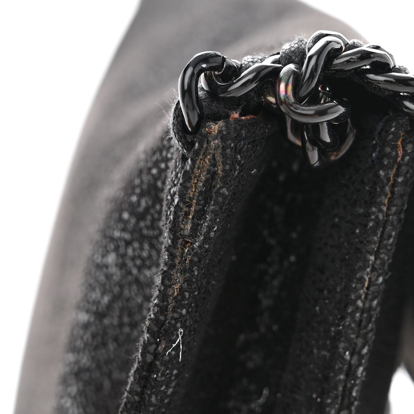 Shaggy Deer Mini Falabella Crossbody Bag Black