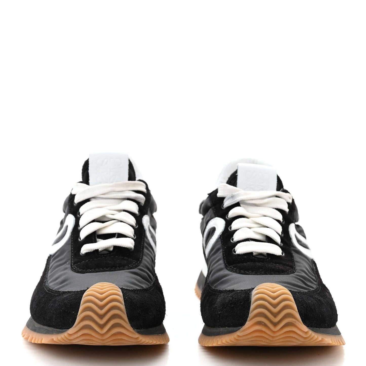 Nylon Suede Flow Runners Sneakers 40 Black