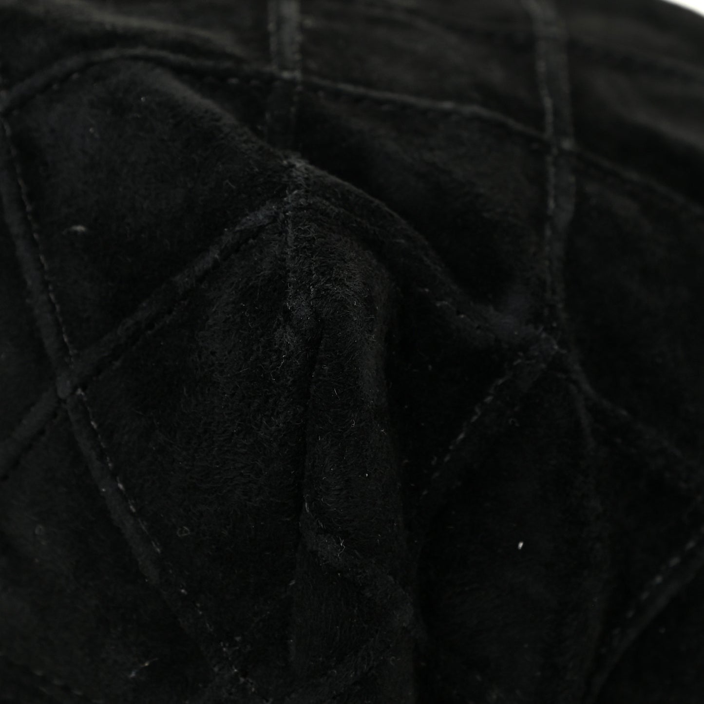 Suede Stitched Hobo Black