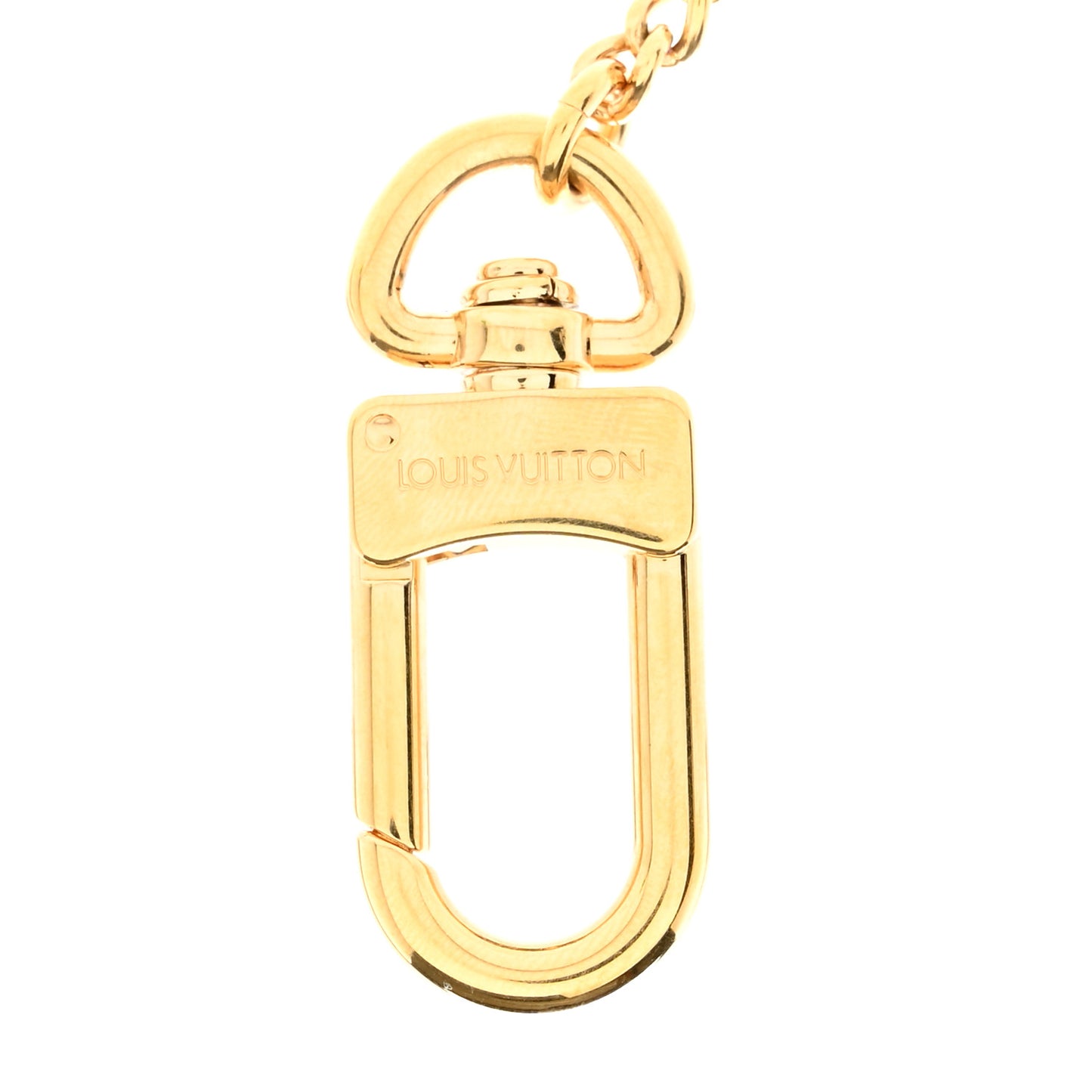 Metal Pochette Extender Key Ring Chain Gold
