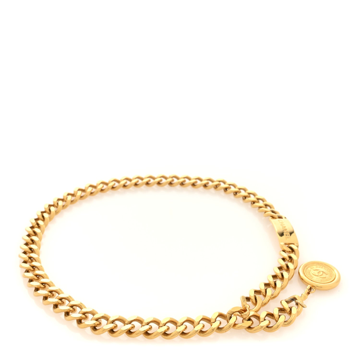 Chanel Metal Chain CC Medallion Belt Belt Gold 1 of 3