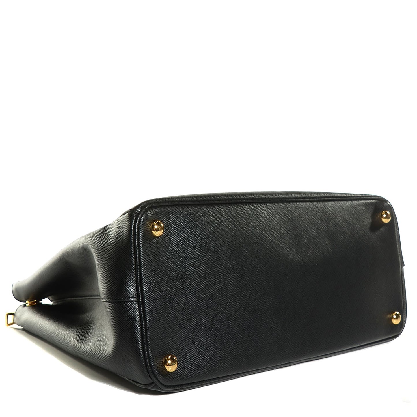 Saffiano Lux Medium Double Zip Tote Nero Black