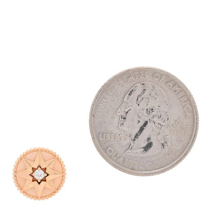 Christian Dior 18K Rose Gold Diamond Medium Pink Opal Medium Rose Des Vents Single Earring 2 of 4
