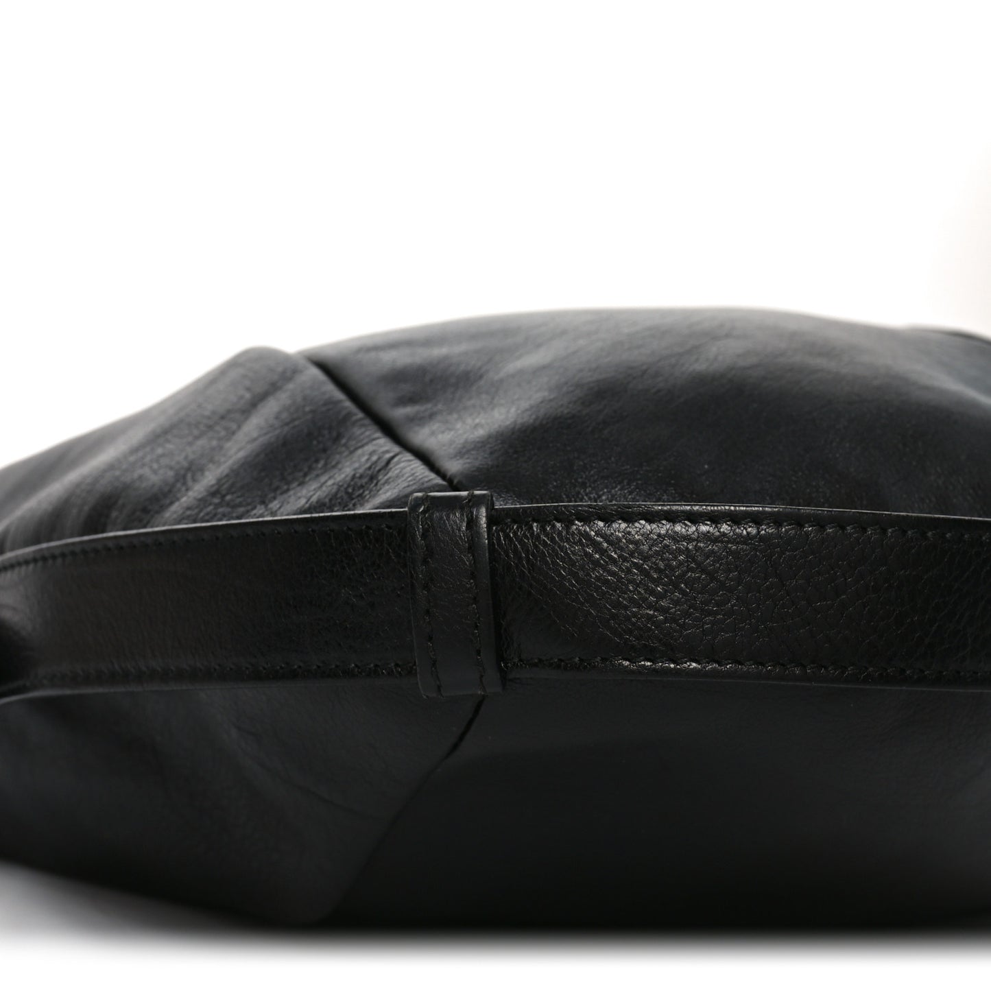 Calfskin Buffalo Horn Mombasa Hobo Black