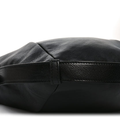 Saint Laurent Calfskin Buffalo Horn Mombasa Hobo Black 7 of 8