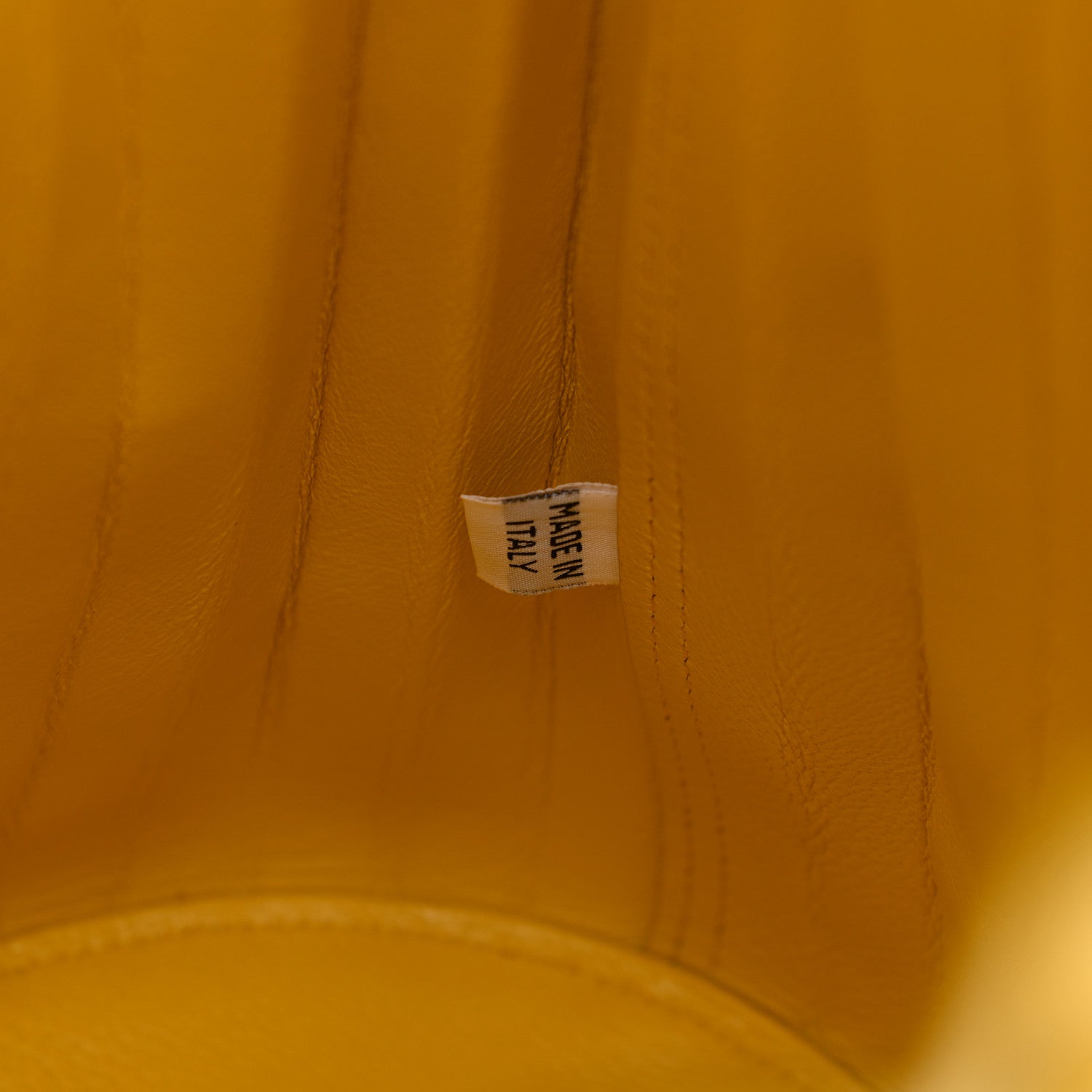 Mansur Gavriel Vegetable Tanned Calfskin Pleated Bucket Bag Sun Yellow 7 of 10