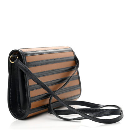 Hermes Calfskin Box Pochette Shoulder Bag Gold Bleu Marine 3 of 14