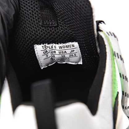 Balenciaga Fabric Mesh Womens Triple S Sneakers 40 White Green Fluo Black 9 of 10