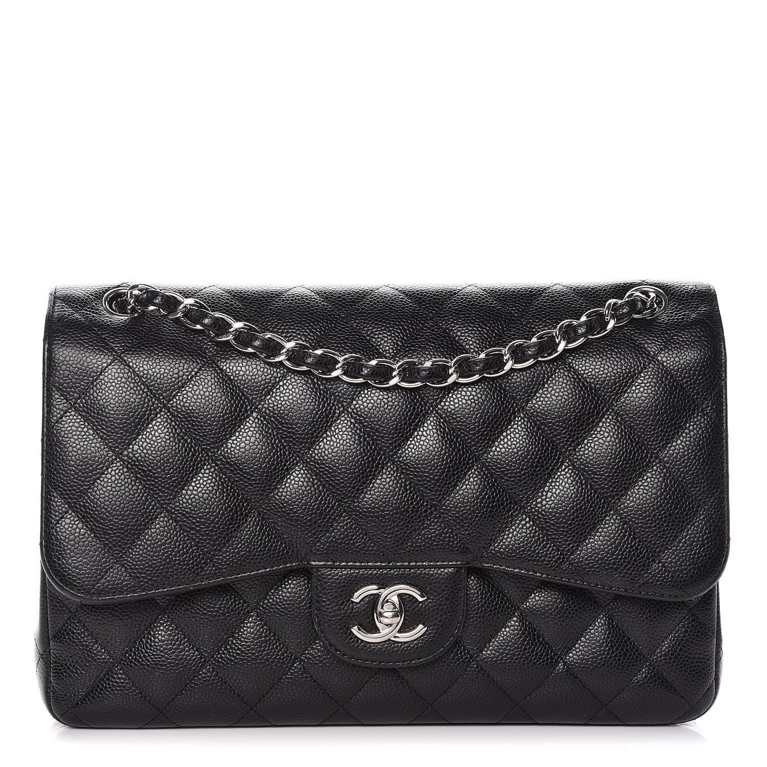 Chanel Caviar Quilted Jumbo Double Flap Black 1 of 12