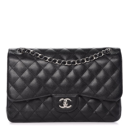 Chanel Caviar Quilted Jumbo Double Flap Black 1 of 12