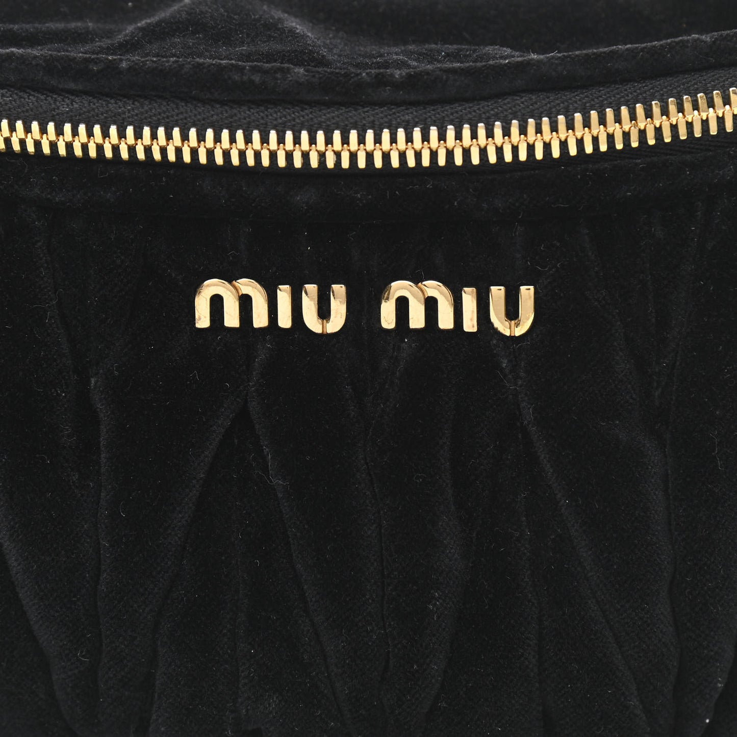 Velvet Matelasse Belt Bag Black