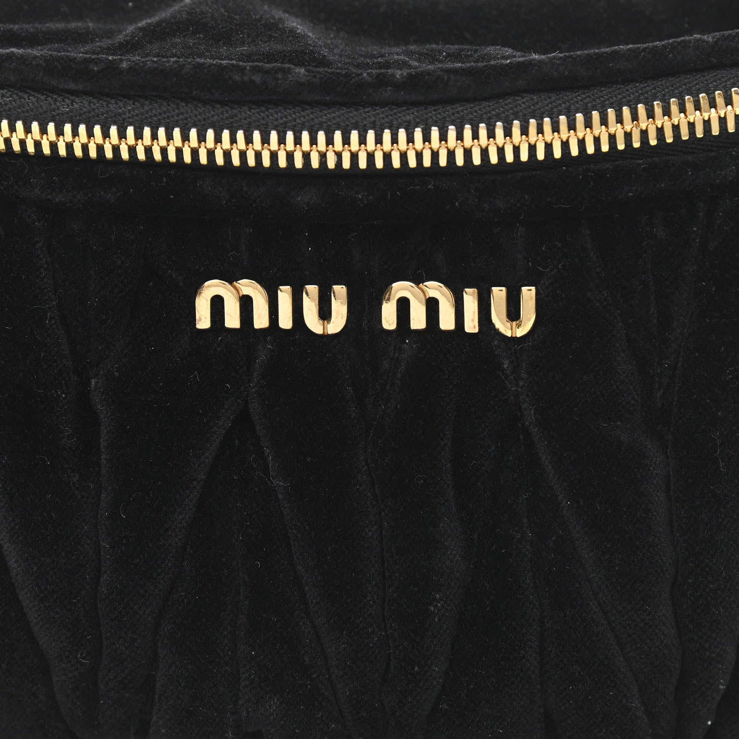 Miu Miu Velvet Matelasse Belt Bag Black 8 of 12
