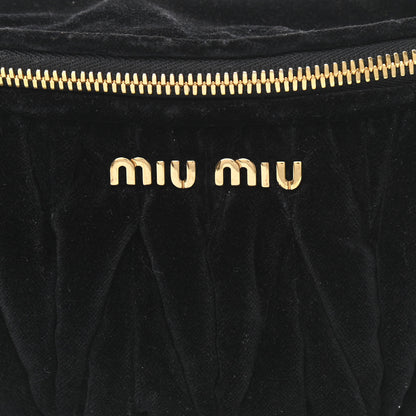 Miu Miu Velvet Matelasse Belt Bag Black 8 of 12