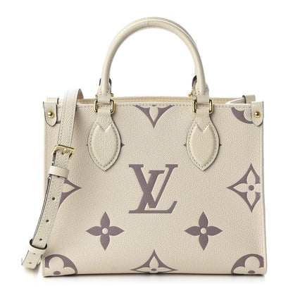 Louis Vuitton Empreinte Monogram Giant Onthego PM Creme Bois De Rose 1 of 10