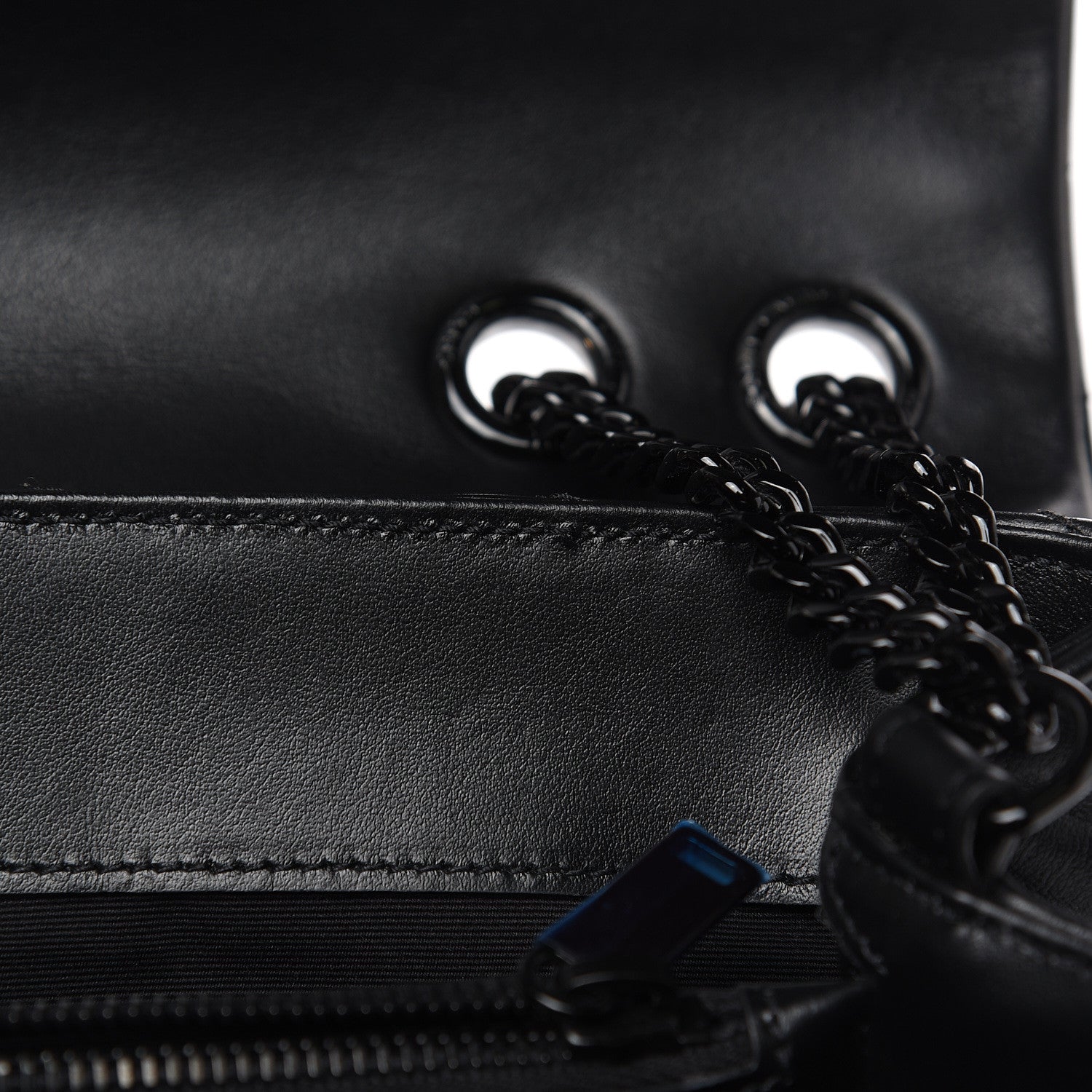 Saint Laurent Calfskin Y Quilted Monogram Medium Loulou Chain Satchel Black 10 of 10