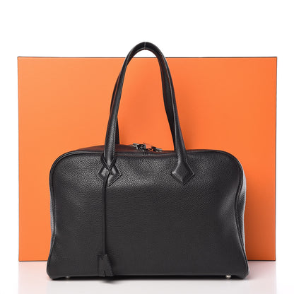 Hermes Taurillon Clemence Victoria II 35 Black 10 of 10