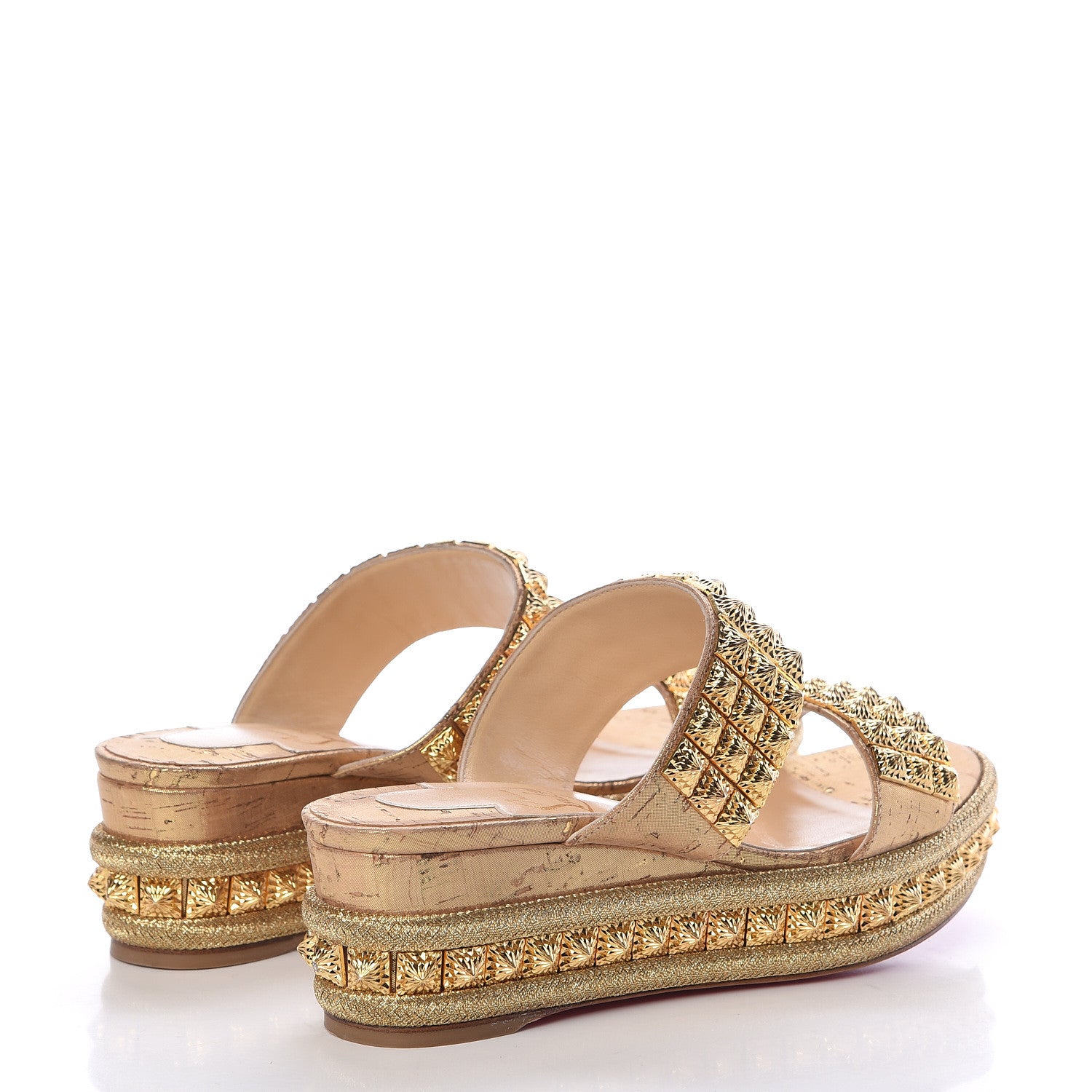 Christian Louboutin Liege Pepite 60 Platform Sandals 36 Version Gold 4 of 9