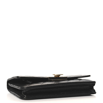 Chanel Caviar Quilted Golden Class Wallet On Chain WOC Black 4 of 11