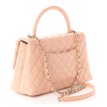 Chanel Caviar Quilted Small Coco Handle Flap Light Pink 3 of 9