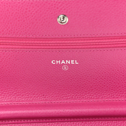 Chanel Caviar Quilted Wallet on Chain WOC Pink 5 of 13