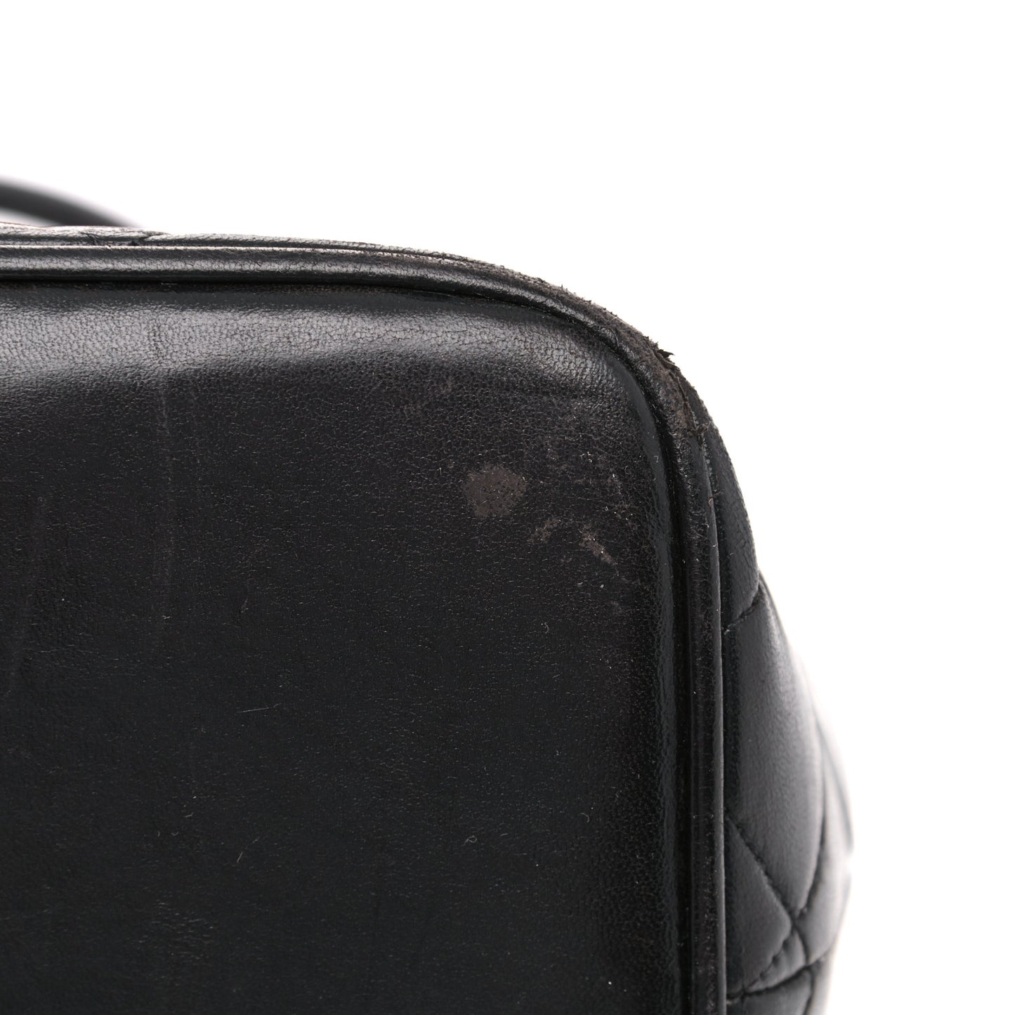 Lambskin Quilted Medallion Tote Black