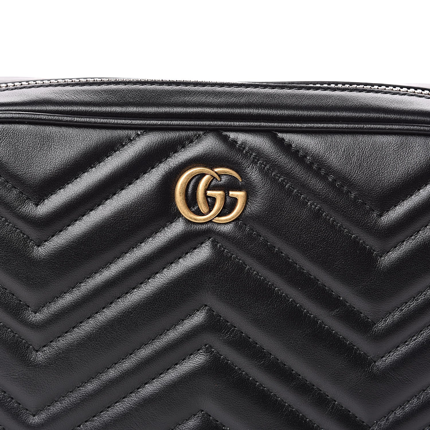 Gucci Calfskin Matelasse Mens GG Marmont Belt Bag 100 40 Black 11 of 11