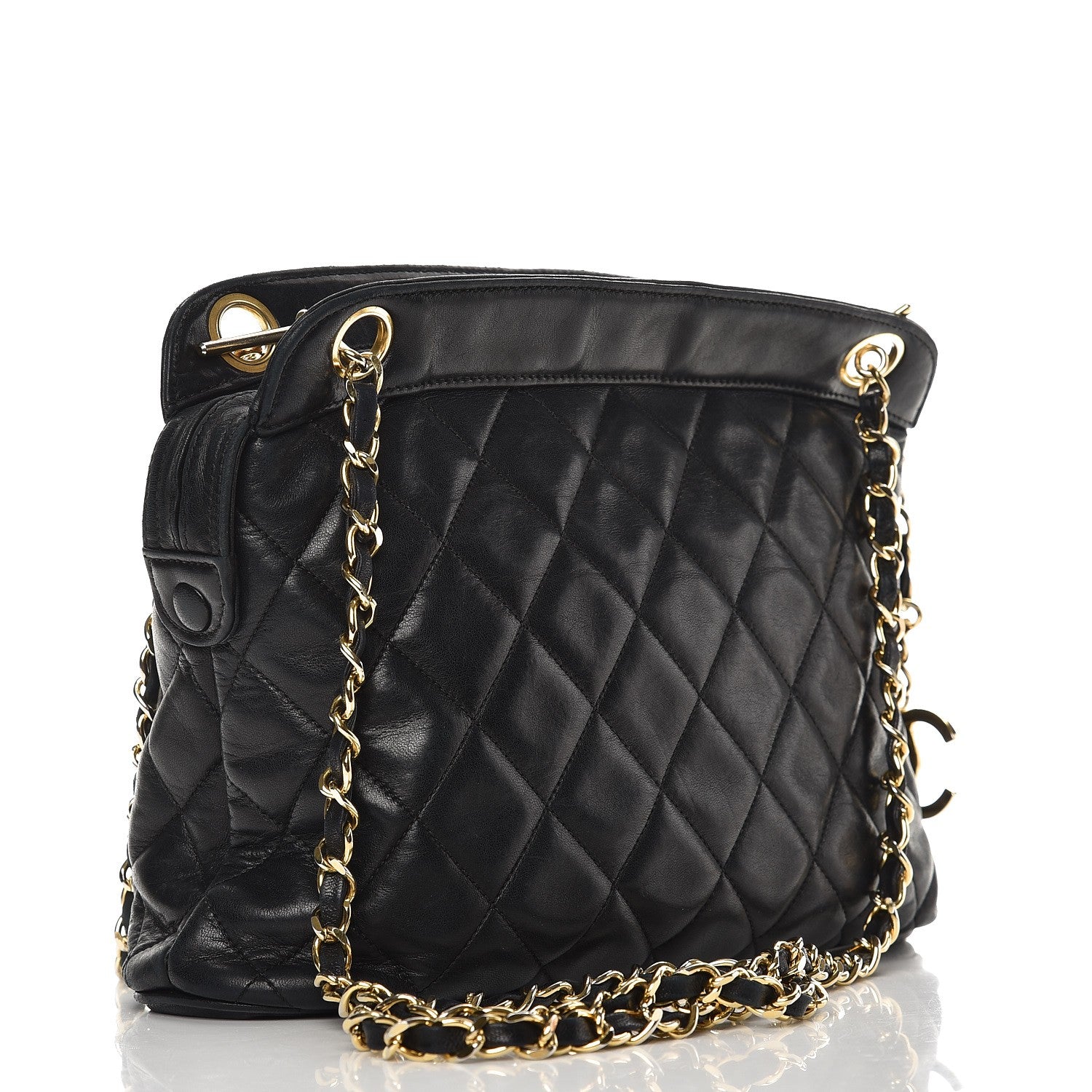 Chanel Lambskin Quilted Shoulder Bag Black 3 of 7