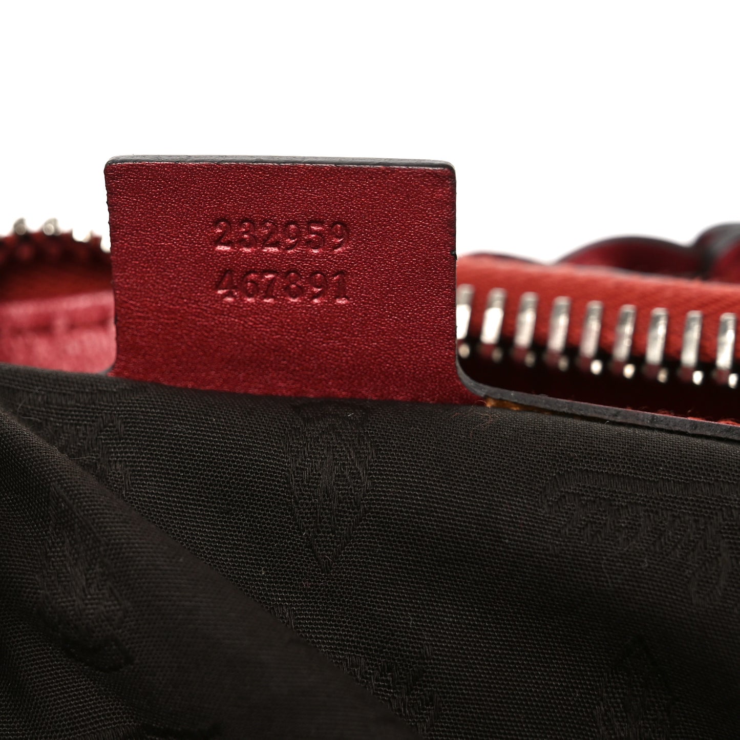 Metallic Guccissima Medium Bamboo Bar Tote Red