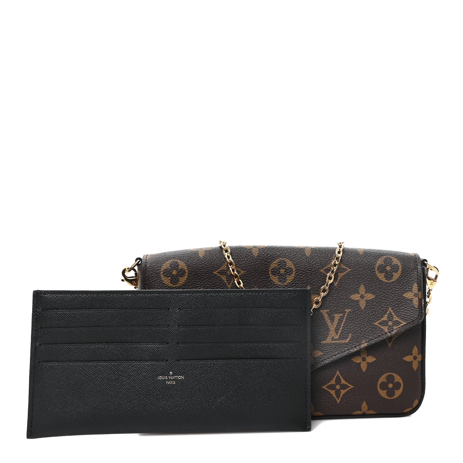 Louis Vuitton Monogram My LV World Tour Pochette Felicie Chain Wallet Black 12 of 12