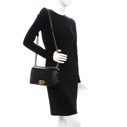 Chanel Glazed Calfskin Medium Boy Flap Black 2 of 13