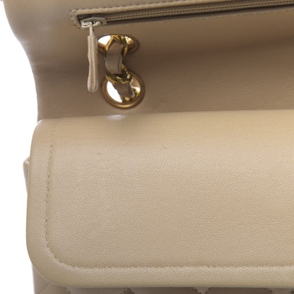 Chanel Lambskin Quilted Medium Double Flap Beige 11 of 13
